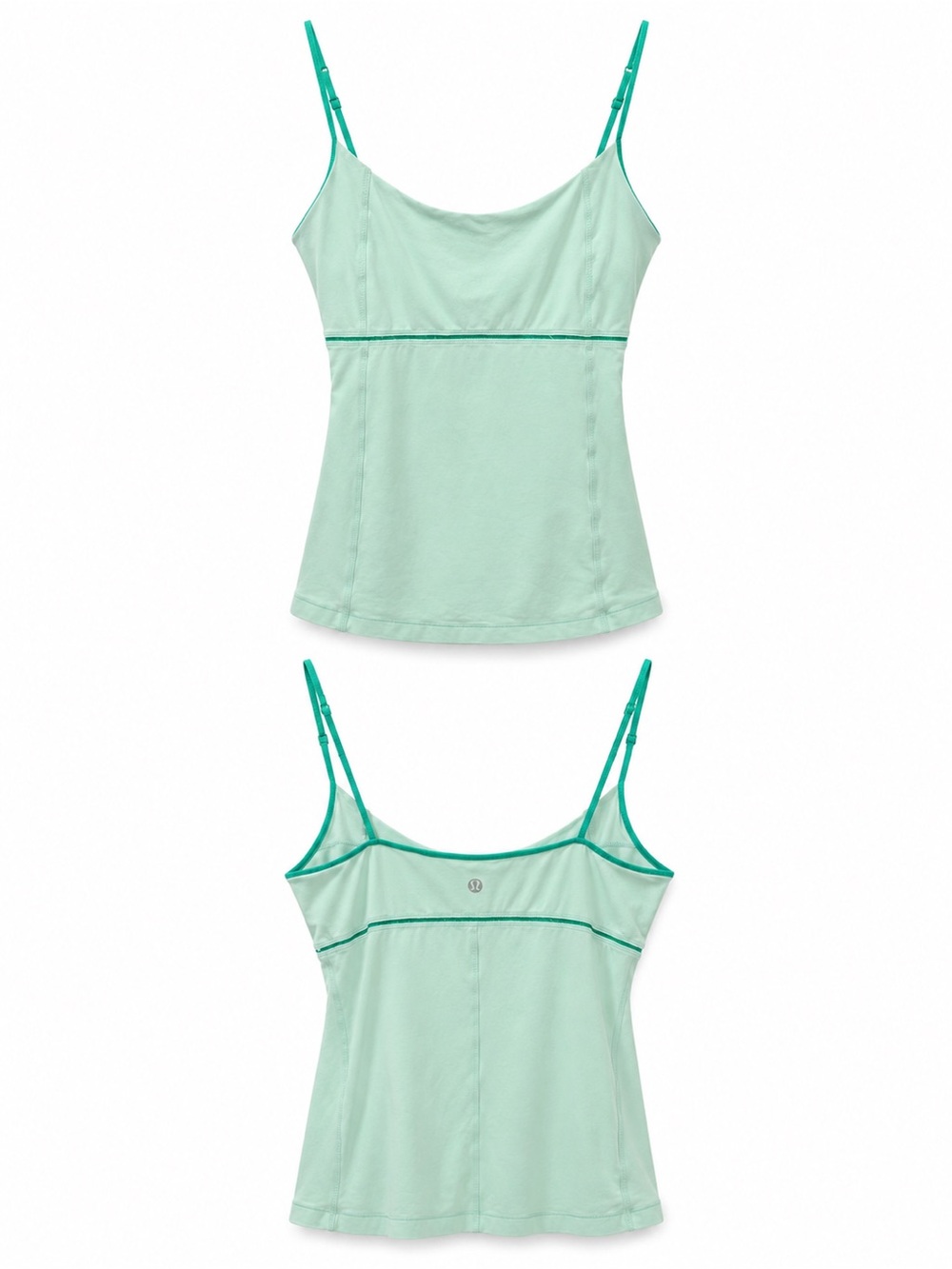 Lululemon Mint Green Strappy Cami Tank Top | Size M | Built-In Shelf Bra